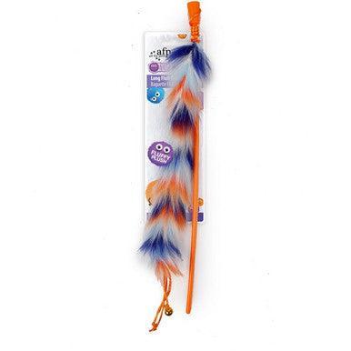 All For Paws Furry Ball Long Fluffy Wand Orange - North East Pet Shop All For Paws