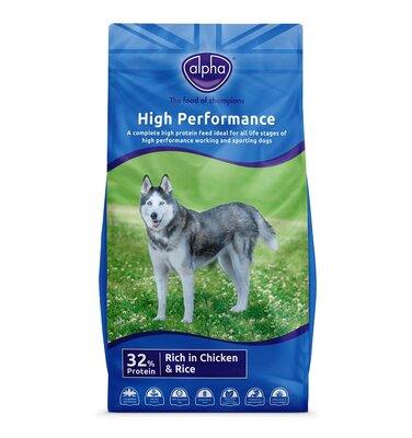 Alpha High Performance Dog Food 15kg - North East Pet Shop Alpha