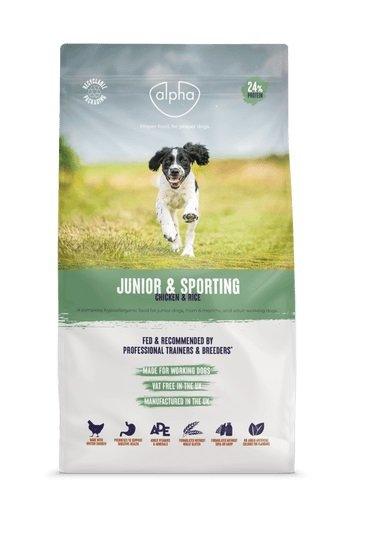 Alpha Junior & Sporting 15kg - North East Pet Shop Alpha