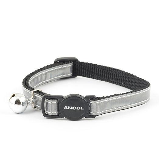 Ancol Cat Collar Refl Gloss Silver - North East Pet Shop Ancol