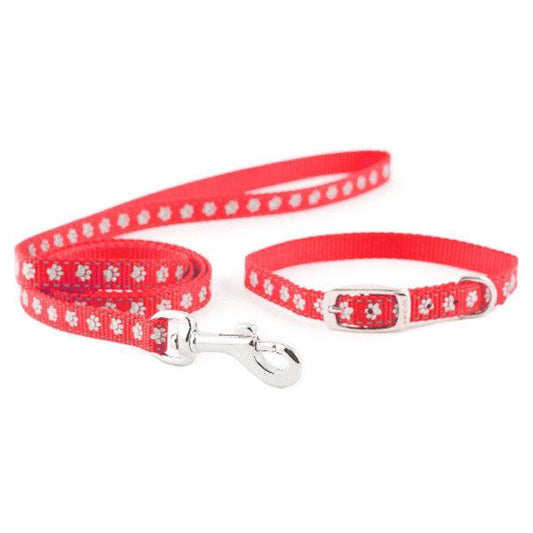 Ancol Nyl Puppy Coll & Lead Set Red - North East Pet Shop Ancol