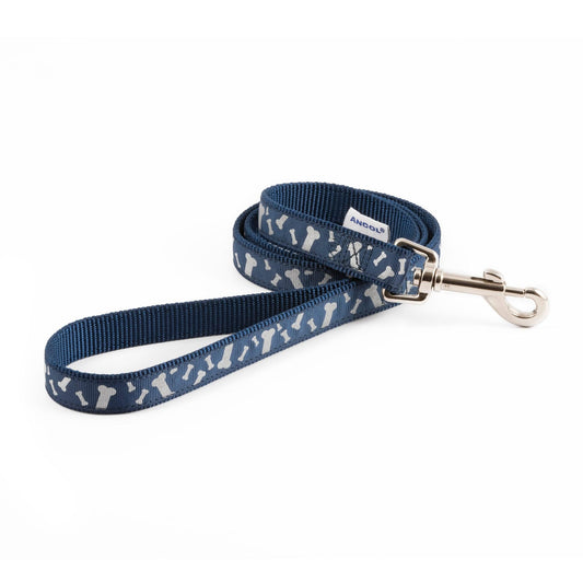 Ancol Paw'n'Bone Refl Lead Blue S 1-9 - North East Pet Shop Ancol