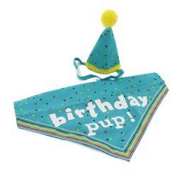 Ancol Pawty Its My Birthday Hat & Bandana, blue - North East Pet Shop Ancol