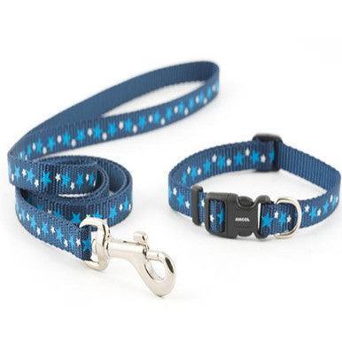 Ancol Puppy Collar and Lead Set Stars Blue - North East Pet Shop ANCOL