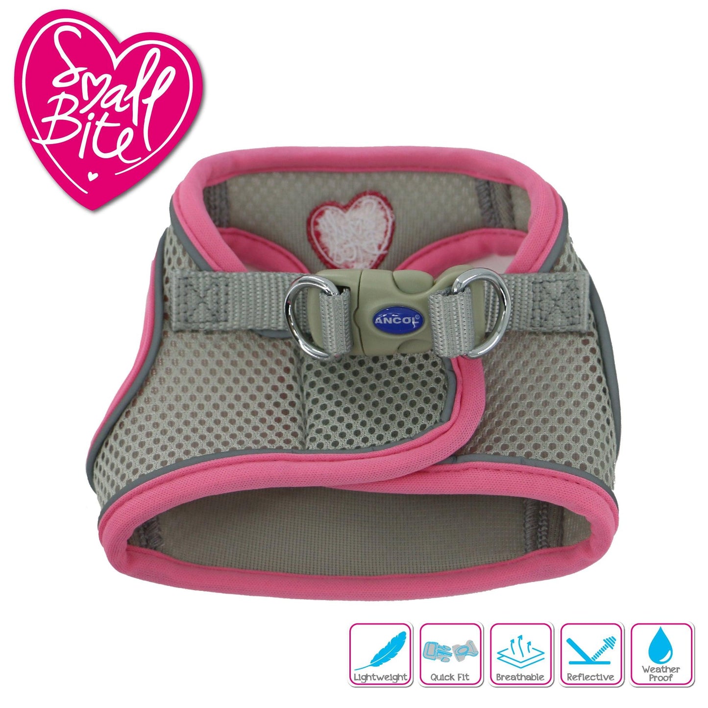 Ancol S Bite Step In Harn Pink 30-36cm - North East Pet Shop Ancol