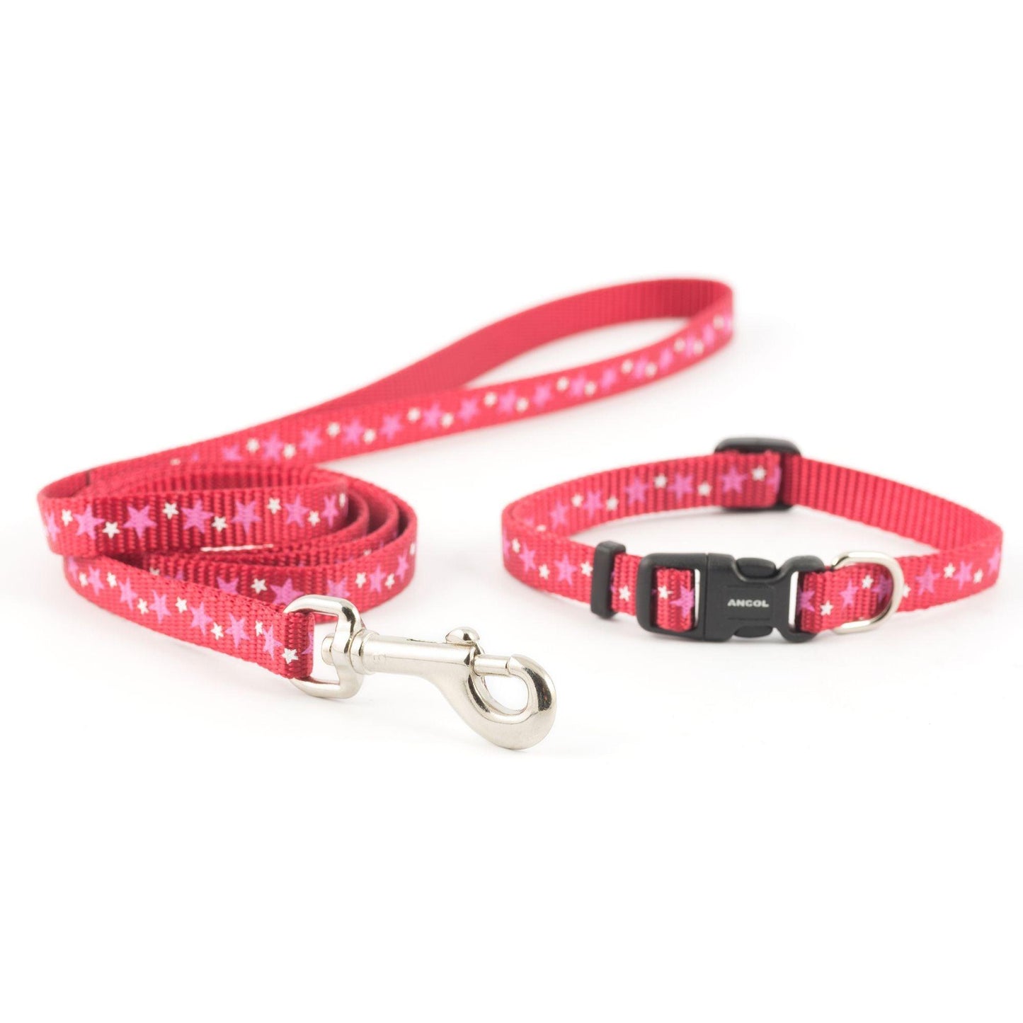 Ancol Small Bite Star Collar & Lead Red - North East Pet Shop Ancol