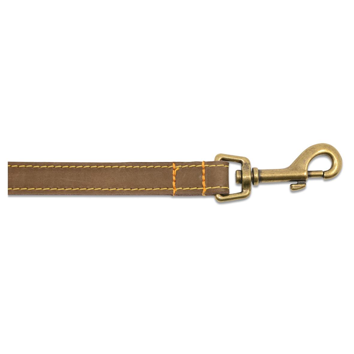 Ancol Timberwolf Leather Lead Sable - North East Pet Shop Ancol