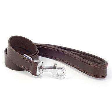 Ancol Vintage Leather Padded Lead Chestnut 1mx12mm - North East Pet Shop ANCOL
