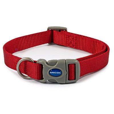 Ancol Viva Quick Fit Collar Red 30-50cm - North East Pet Shop Ancol