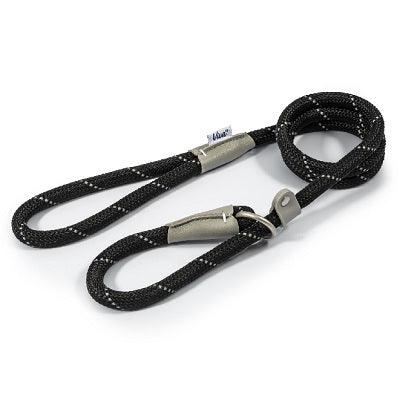 Ancol Viva Rope Refl Slp Lead Blk12mm - North East Pet Shop Ancol