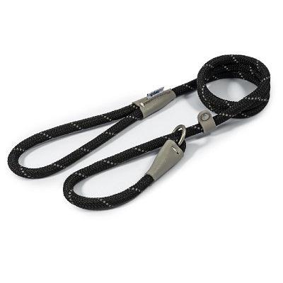 Ancol Viva Rope Refl Slp Lead Blk1cm - North East Pet Shop Ancol