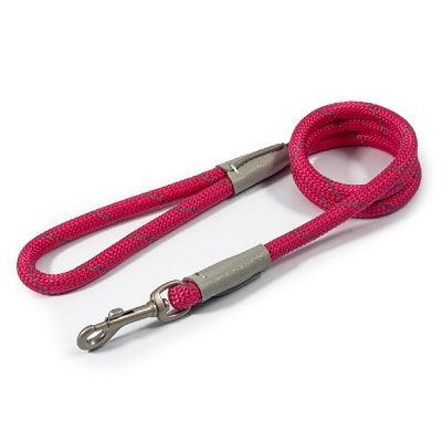 Ancol Viva Rope Refl Snp Lead Pnk12mm - North East Pet Shop Ancol