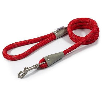 Ancol Viva Rope Refl Snp Lead Red12mm - North East Pet Shop Ancol