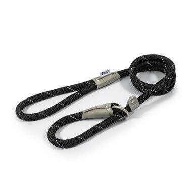 Ancol Viva Rope Slip Reflective Black 1.5mx12mm - North East Pet Shop ANCOL