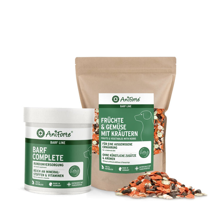 AniForte® Raw Feeders Essentials Bundle - BARF Complete and Fruit and Vegetables with Herbs - North East Pet Shop Aniforte