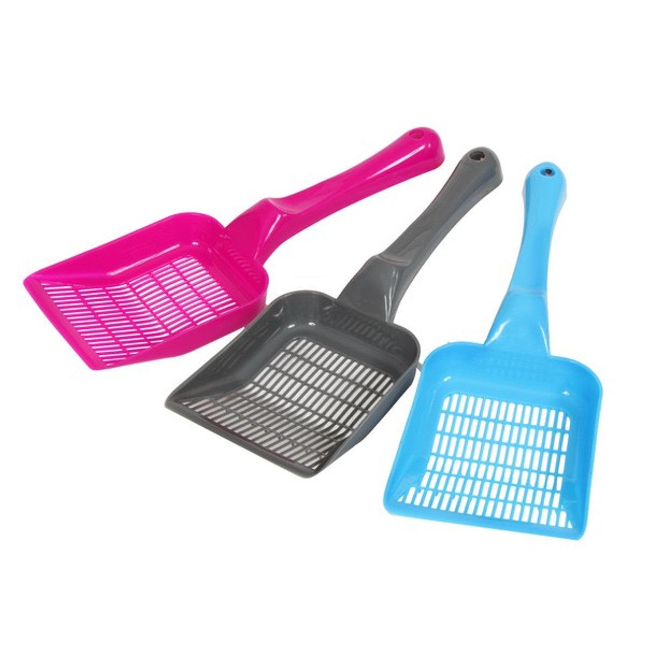 Animal Instincts Cat Litter Scoop Grey Pink Blue 28cm - North East Pet Shop Animal Instincts