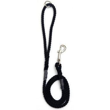 Animate Trigger Hook Rope Gun Dog Lead Black 12mmx1.2m - North East Pet Shop Animate