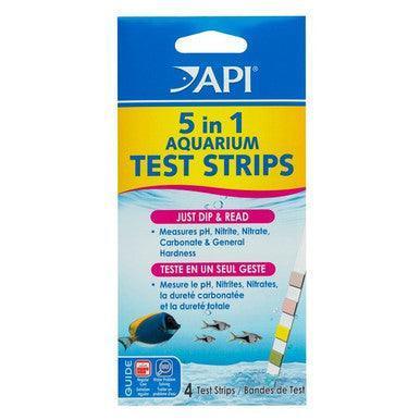 API 5 In 1 Aquarium Test Strips 4Pk - North East Pet Shop API
