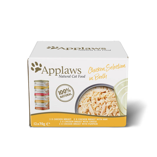 Applaws Cat Chicken Select Tins 48x70g - North East Pet Shop Applaws