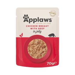 Applaws Cat Pouch Jelly Chicken & Beef, 16 x 70g - North East Pet Shop Applaws