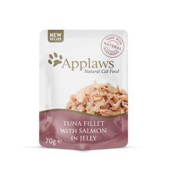 Applaws Cat Pouch Tuna Fillet with Salmon in Jelly, 16 x 70g - North East Pet Shop Applaws