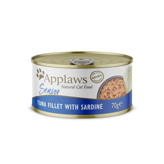 Applaws Cat Senior Tuna&Sard Tins 24x70g - North East Pet Shop Applaws