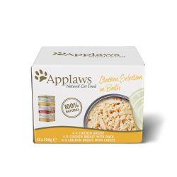 Applaws Natural Wet Cat Food Chicken Selection in Broth 12pk, 156g - North East Pet Shop Applaws