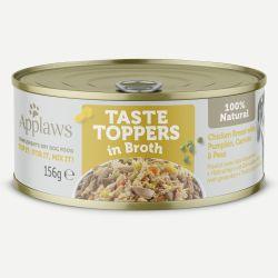 Applaws Taste Toppers Wet Dog Food Chicken With Vegetables in Broth Tin, 156g - North East Pet Shop Applaws