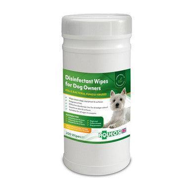 Aqueos Sanitising Wipes Tub 120 Wipes - North East Pet Shop Aqueos