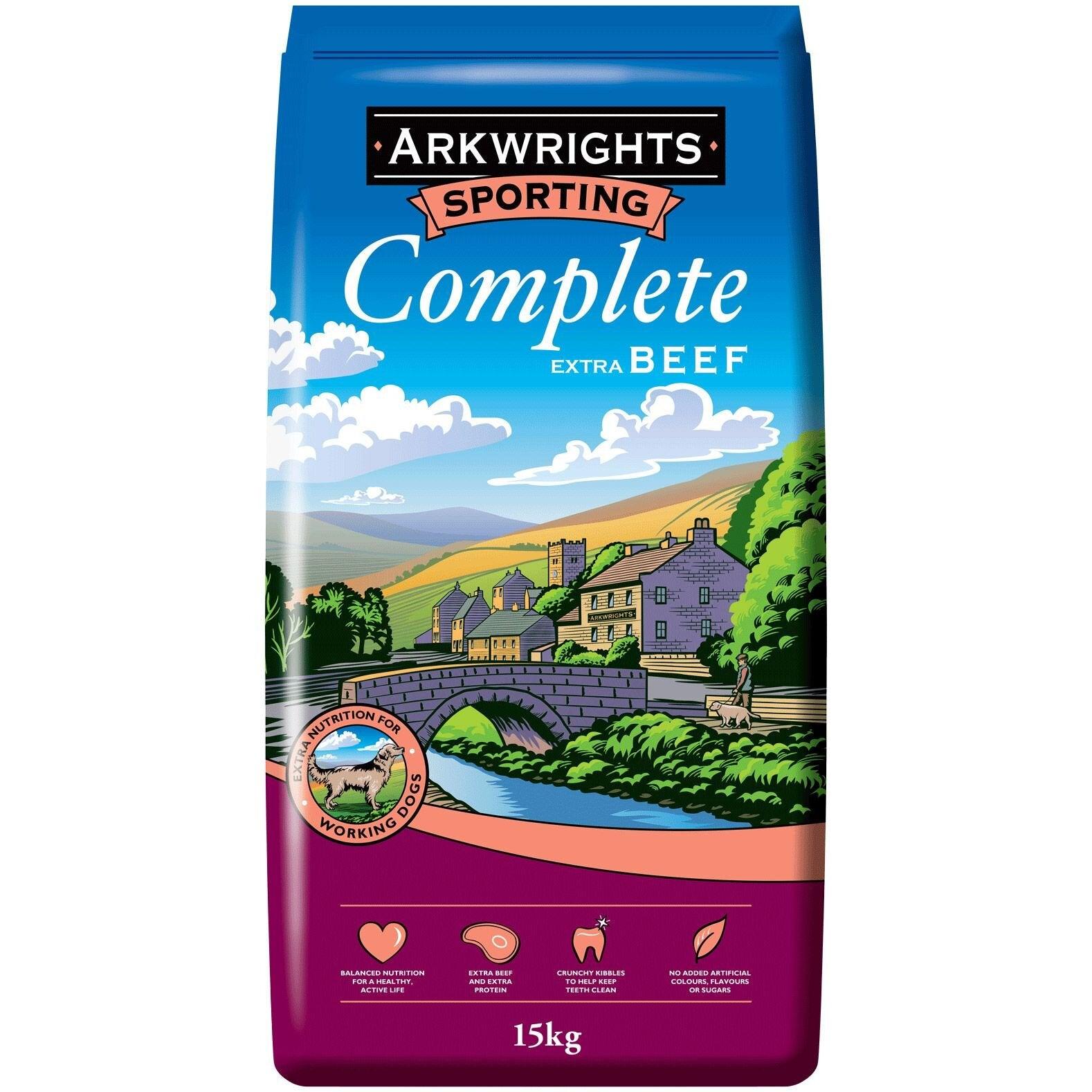 Arkwrights Sporting Complete Extra Beef 15kg - North East Pet Shop Arkwrights