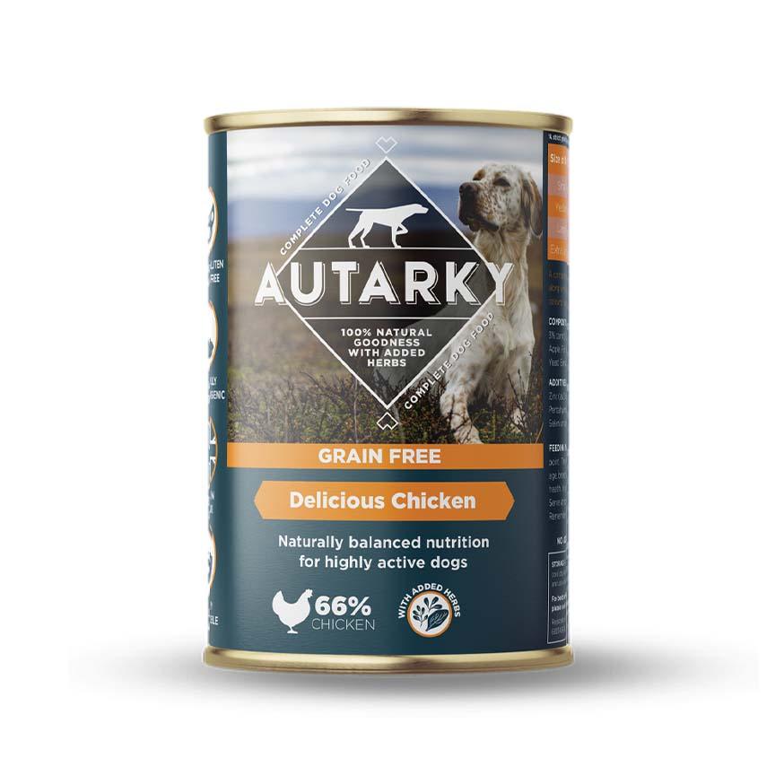 Autarky Grain Free Delicious Chicken Wet 12x395g - North East Pet Shop Autarky