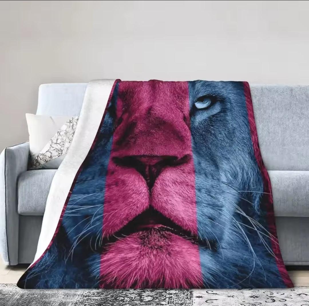 AVFC Claret & Blue Lion Pet Blanket - North East Pet Shop North East Pet Shop