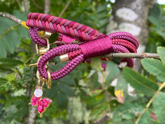 Mulled Wine Braided Collar - Handmade Paracord Dog Collar