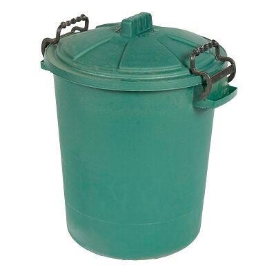 Heavy Duty Dustbin & Lid with Clip 50 litre Green