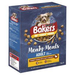 Bakers Meaty Meals Adult Dry Dog Food, 1kg - North East Pet Shop Bakers