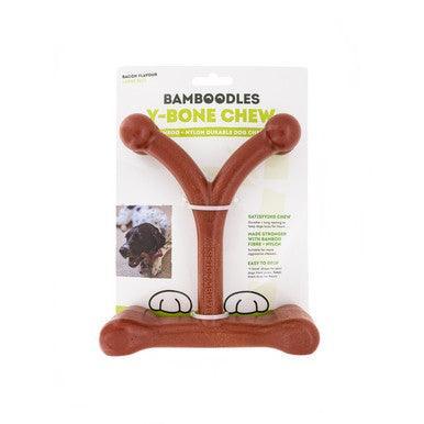 Bamboodles Y Bone Bacon Flavour Large - North East Pet Shop Bamboodles
