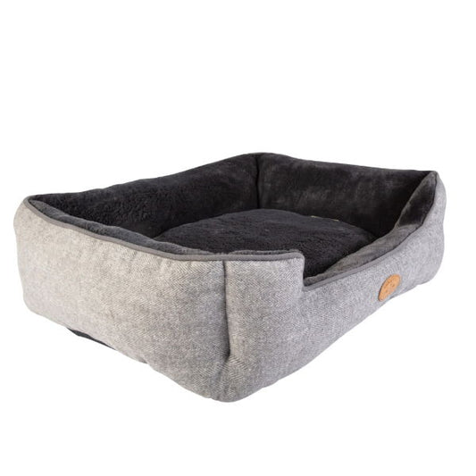 Banbury & Co Herringbone Square Bed Faux Small - North East Pet Shop Banbury & Co
