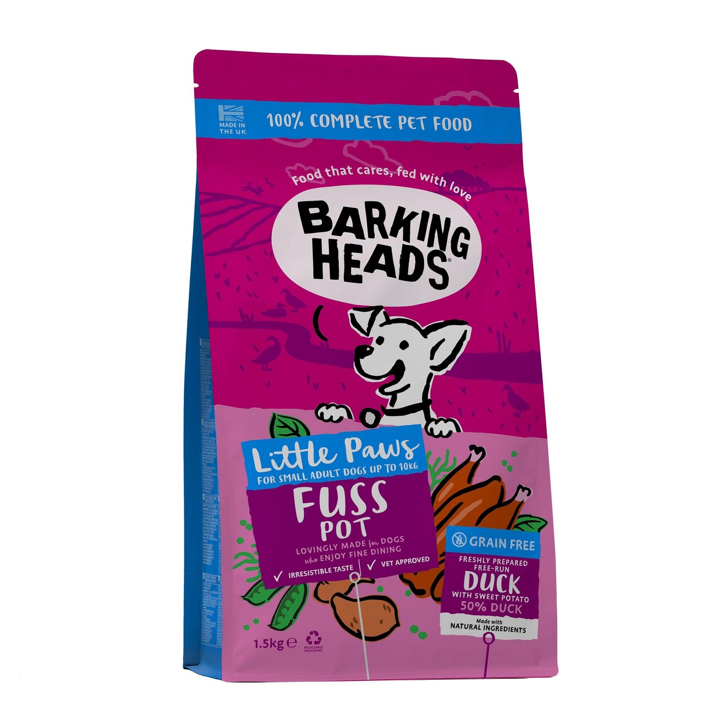 Barking Head Little Paws Fuss Dk 4x1.5kg - North East Pet Shop Barking Heads