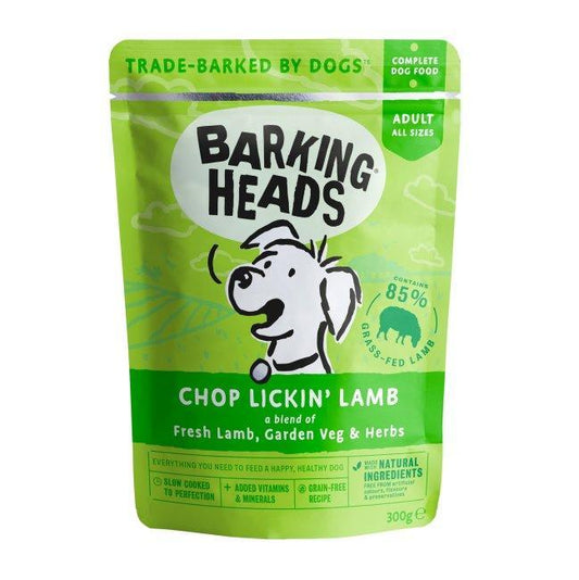 Barking Head Wet Chop Lamb 10x300g - North East Pet Shop Barking Heads