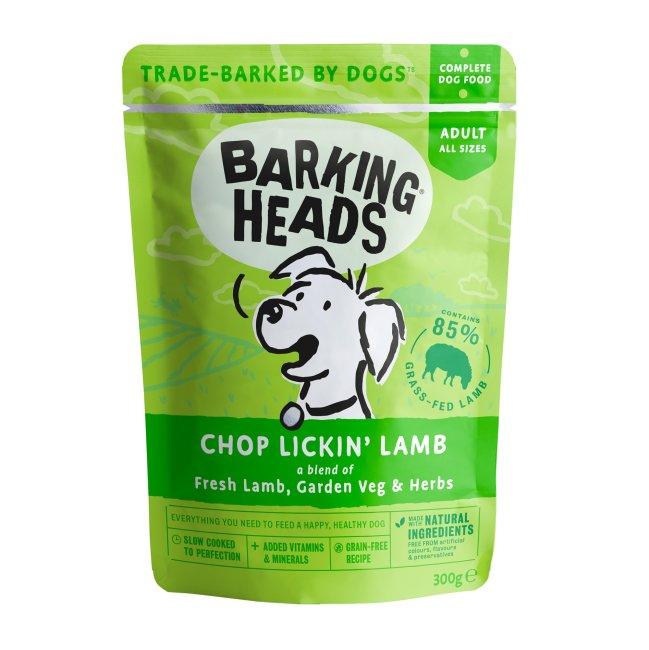 Barking Head Wet Chop Lamb 10x300g - North East Pet Shop Barking Heads