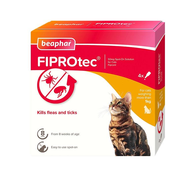 Beaphar FIPROtec Cat 4 pipettes x6 - North East Pet Shop Beaphar