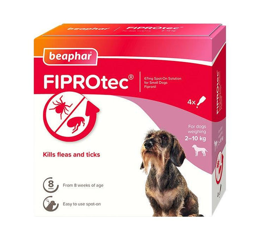 Beaphar FIPROtec Small Dog 4 pipette x6 - North East Pet Shop Beaphar