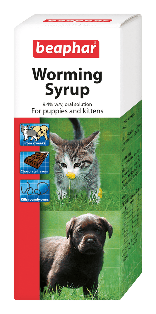 Beaphar Worming Syrup for Puppies & Kittens 45ml - North East Pet Shop Beaphar