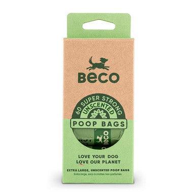 Beco Unscented Recycled Poop Bags x60 Pack - North East Pet Shop Beco