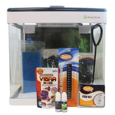 Betta Lifespace H5 Aquarium Starter Kit White With Black Edge 32L - North East Pet Shop Betta