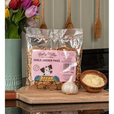 Betty Millers Grain Free Garlic Chicken Paws 400g - North East Pet Shop Betty Millers