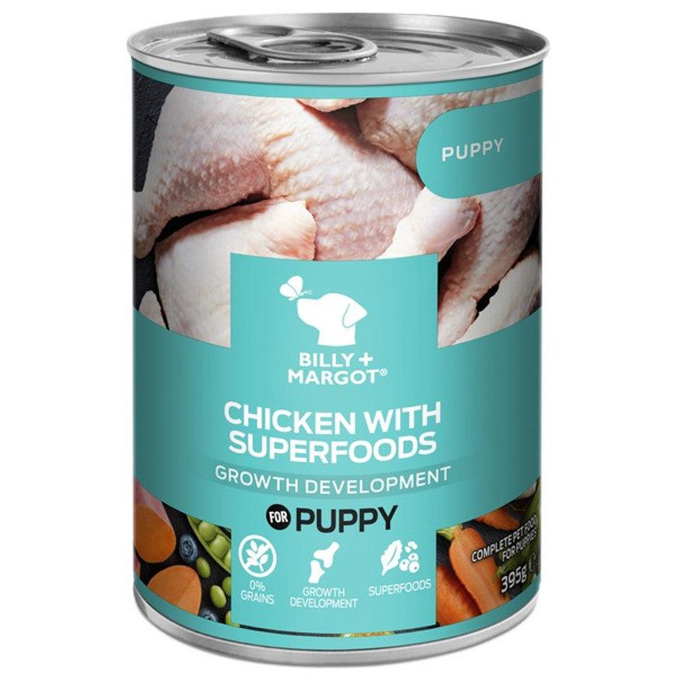 Billy and Margot Puppy Superfood Can Wet 12 x 395g - North East Pet Shop Billy and Margot