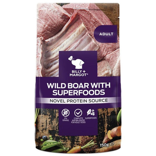 Billy and Margot Wild Boar Chicken Superfood Pouch Wet 12 x 150g - North East Pet Shop Billy and Margot