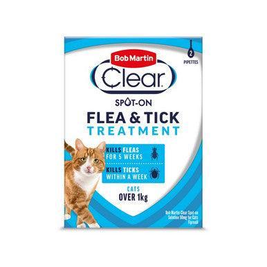 BM Clear Flea Clear Spot On for Cats (2 Pipettes) - North East Pet Shop Bob Martin