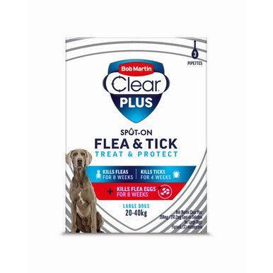 BM Clear PLUS 268mg / 241.2mg Spot On Solution for Large Dogs 3T - North East Pet Shop Bob Martin